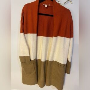 Michael Kors Tricolor Open Cardigan